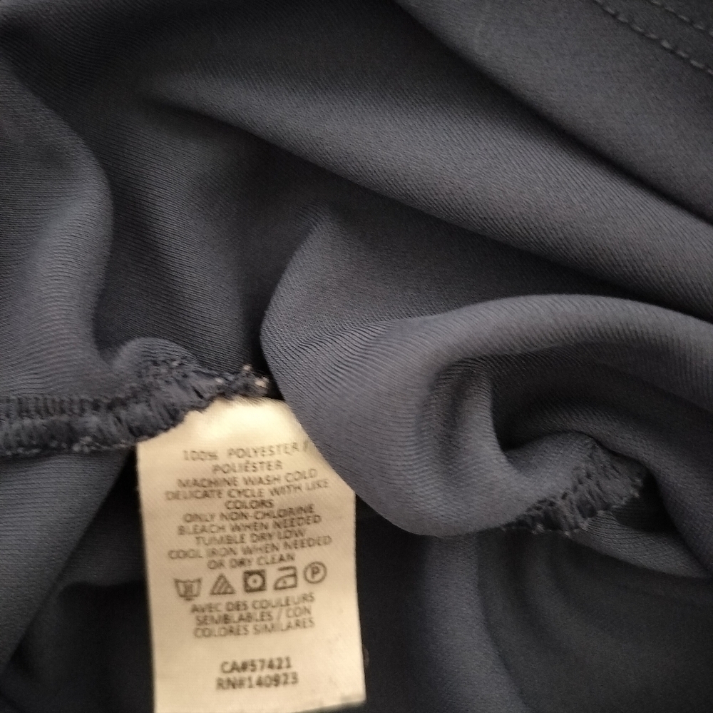 1800) Ann Taylor Factory Slate Blue Side Ruched Top Sizer Small - Picture 6 of 7